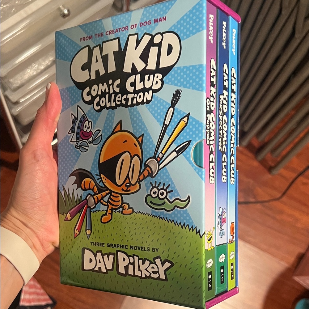 Cat Kid Comic Club Collection, 3 Graphic Novels Books, Dav Pilkey